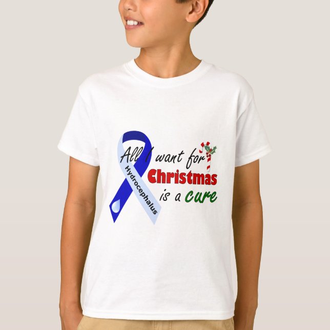 Camiseta Hidrocephalus Christmas T-Shirt para crianças (Frente)