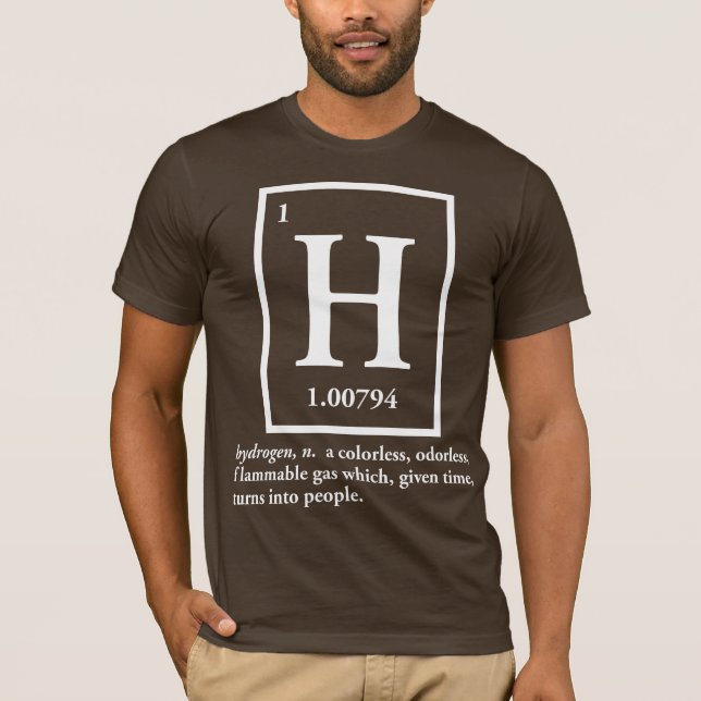 Camiseta hidrogênio - um gás que transforme em pessoas (Frente)
