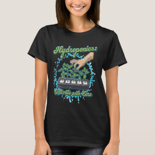 Camiseta Hidropônia Cultive com Cuidado Design de Jardinage