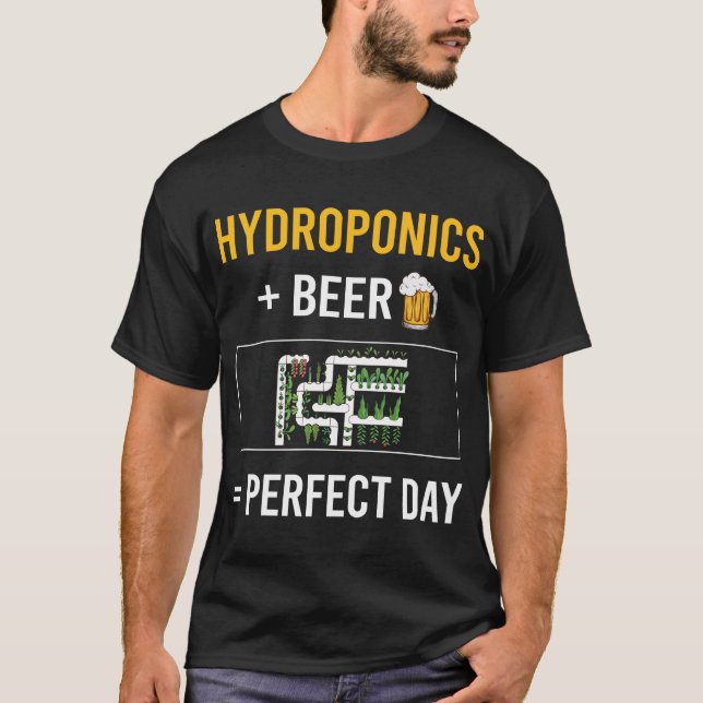 Camiseta Hidroponia do dia da cerveja hidropônica (Frente)