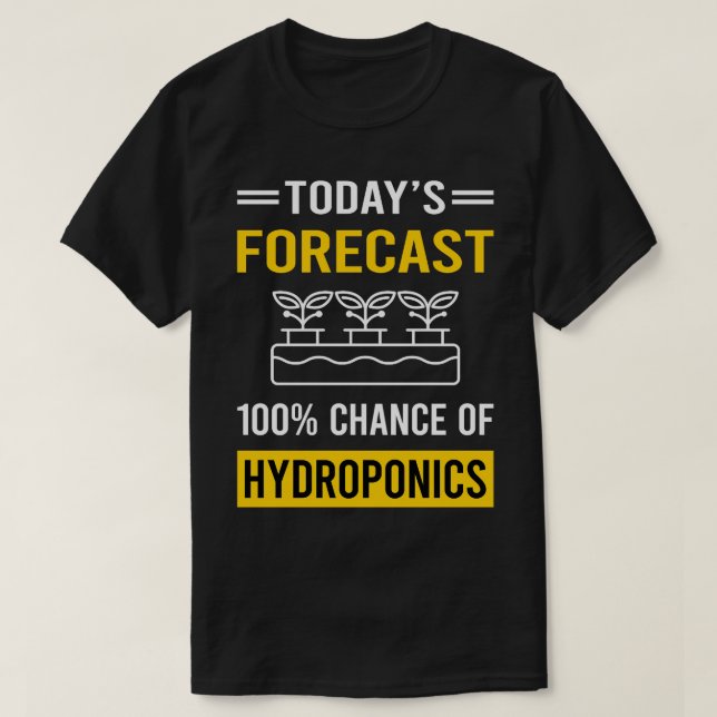 Camiseta Hidroponia Hidropônica Prevista Hoje (Frente do Design)