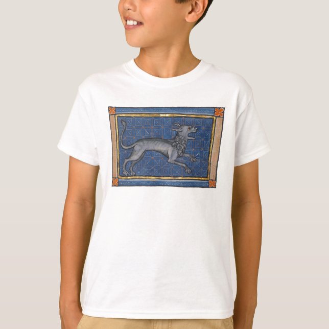 Camiseta Hiena Bestiária Medieval c. 1270 (Frente)