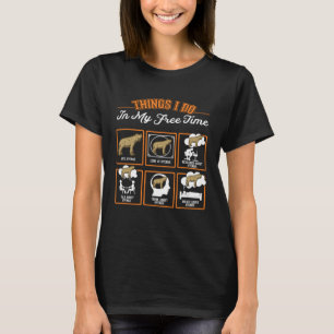 Camiseta Hiena Coisas que faço no meu tempo livre Hiena
