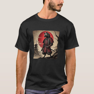 Camiseta Hiena Samurai Gráfico Japonês Ninja Homens Mulhere