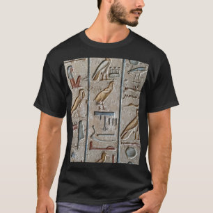 Camiseta Hieróglifo Antigo Egito Idioma Texto Gravado