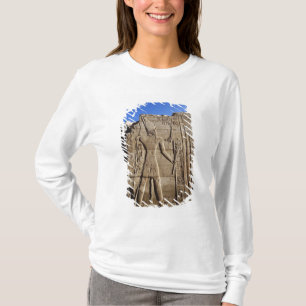 Camiseta Hieróglifos antigos na parede, Templo de Karnak,