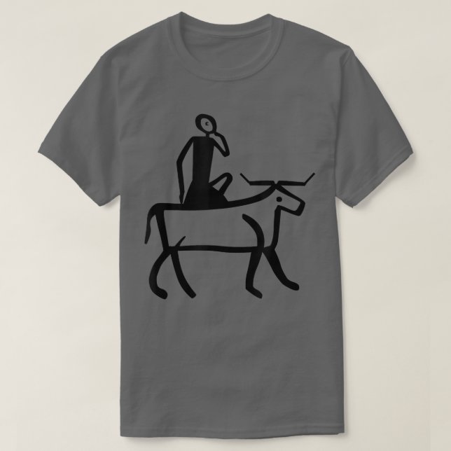 Camiseta Hieroglifos Egípcios de Fendeiros de Vaca (Frente do Design)