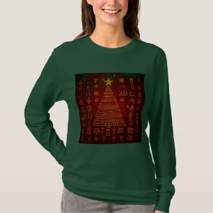 Camiseta Hieroglifos Egípcios do Natal 1