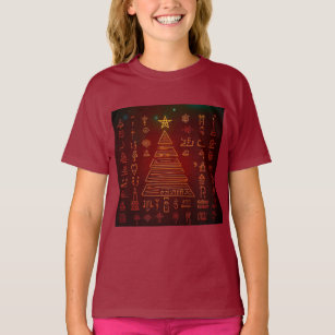 Camiseta Hieroglifos Egípcios do Natal 1