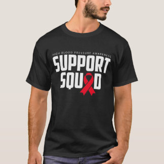 Camiseta High Blood Pressure Awareness Red Ribbon Support S
