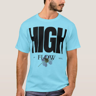 Camiseta High Flow – Tipografia Floral Estética Inspirada n