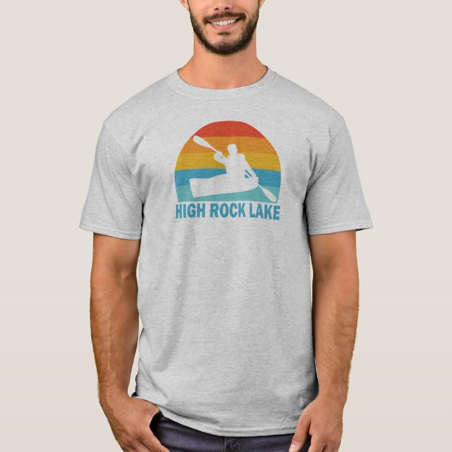 Camiseta High Rock Lake North Carolina Kayak (Frente)
