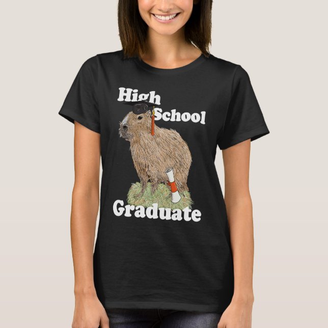 Camiseta High School Graduate Capybara Graduation Seniors C (Frente)