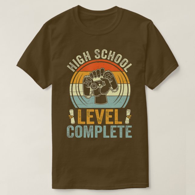 Camiseta High School Level Complete Class Of 2022 Graduatio (Frente do Design)