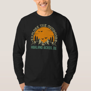 Camiseta Highland Acres, Delaware - Explore O Ar Livre Pr