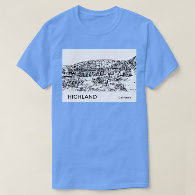 Camiseta Highland California TShirt (Frente do Design)
