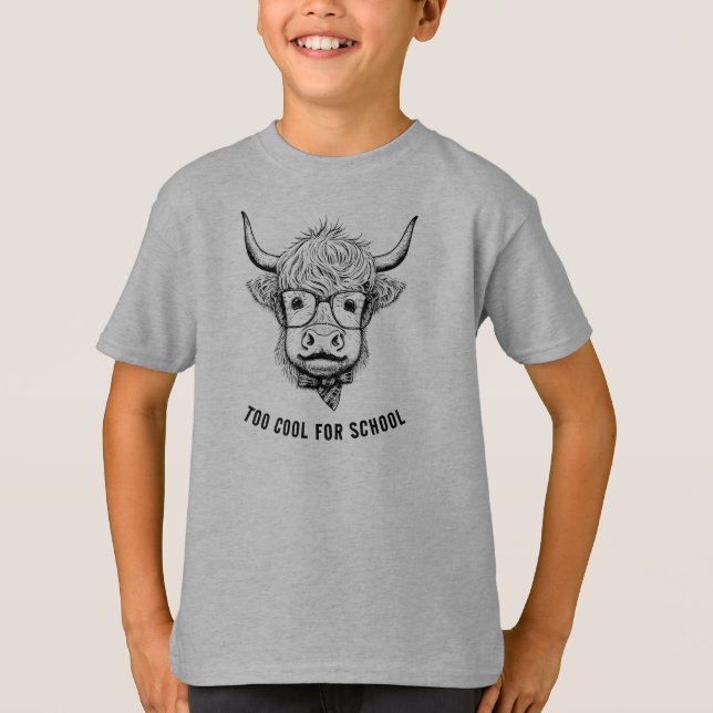 Camiseta Highland Cattle Scottish Cow transparente design (Frente)