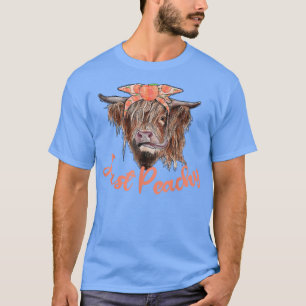 Camiseta Highland Cow Bandana Apenas Peachy Western Country