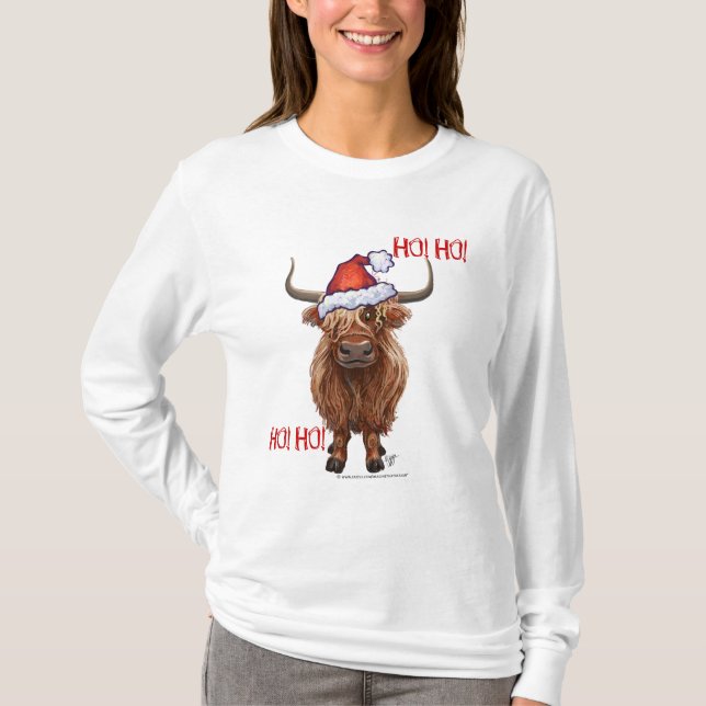 Camiseta Highland Cow Christmas (Frente)