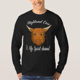 Camiseta Highland Cow É O Meu Espírito Animal Scottish High
