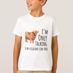 Camiseta Highland Cow Illustration Majesttic Scottish Cattl