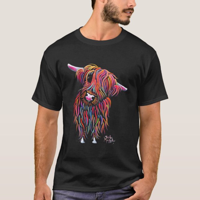 Camiseta Highland Cow Impressão Animal Print ' Bolly' (Frente)