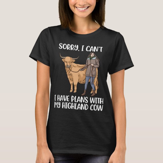 Camiseta Highland Cow Lover Women Scottish Highland Vow (Frente)