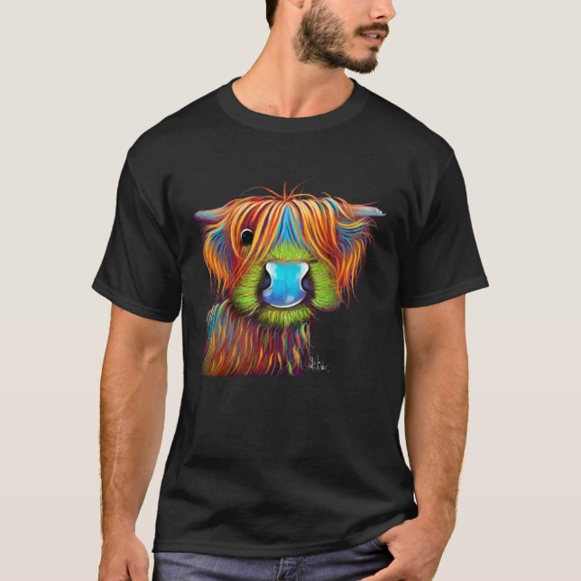 Camiseta Highland cow print animal print STaNLeY (Frente)