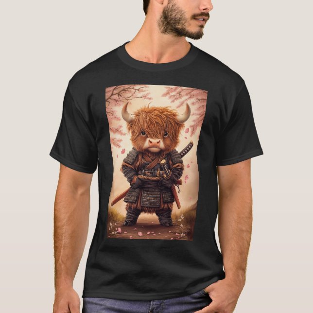 Camiseta Highland Cow Samurai (Frente)