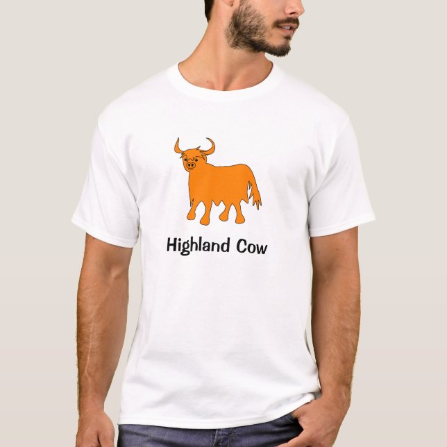Camiseta Highland Cow t shirt design (Frente)