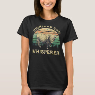 Camiseta Highland Cow Whisperer Bison Fazenda escocesa