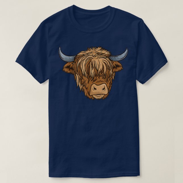 Camiseta Highland Cows Farmer Scottish (Frente do Design)