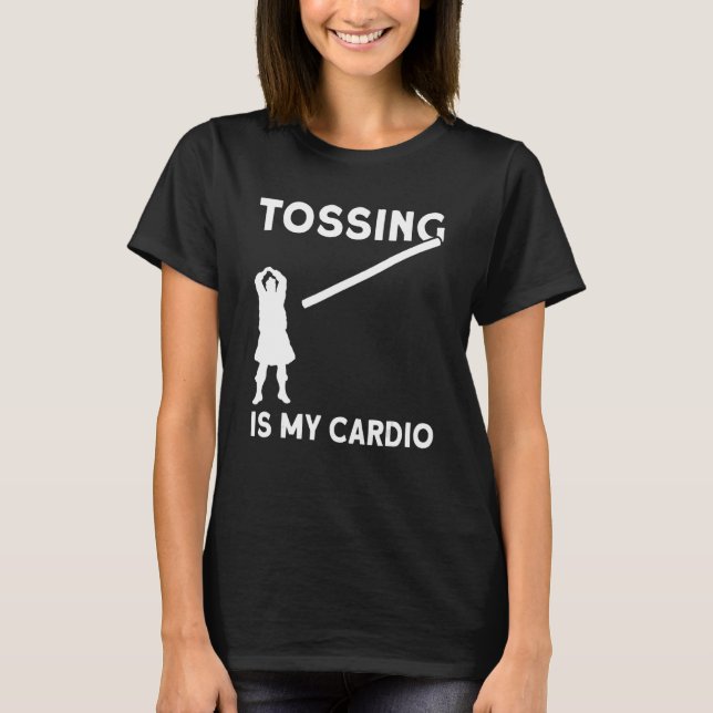 Camiseta Highland Games Caber Toss Heavy Athlete  Scottish  (Frente)