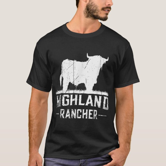 Camiseta Highland Rancher - Vaca Highland Escocesa Para Cat (Frente)