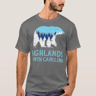 Camiseta Highlands North Carolina NC Bear Blue Ridge Mounta