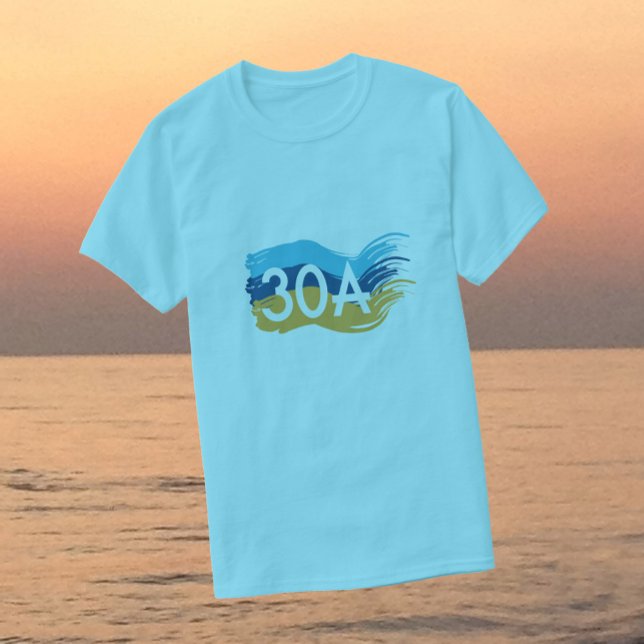 Camiseta Highway 30A Florida Beach Swash (Criador carregado)