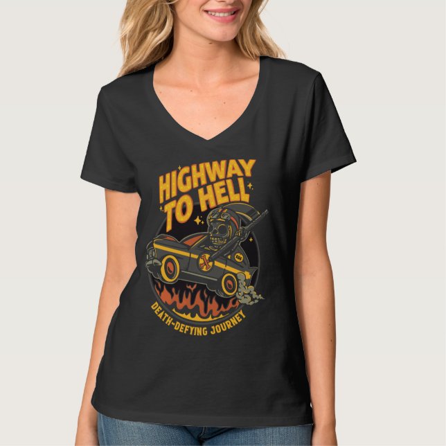 Camiseta Highway to Hell Boys & Girls New Halloween 2023 (Frente)