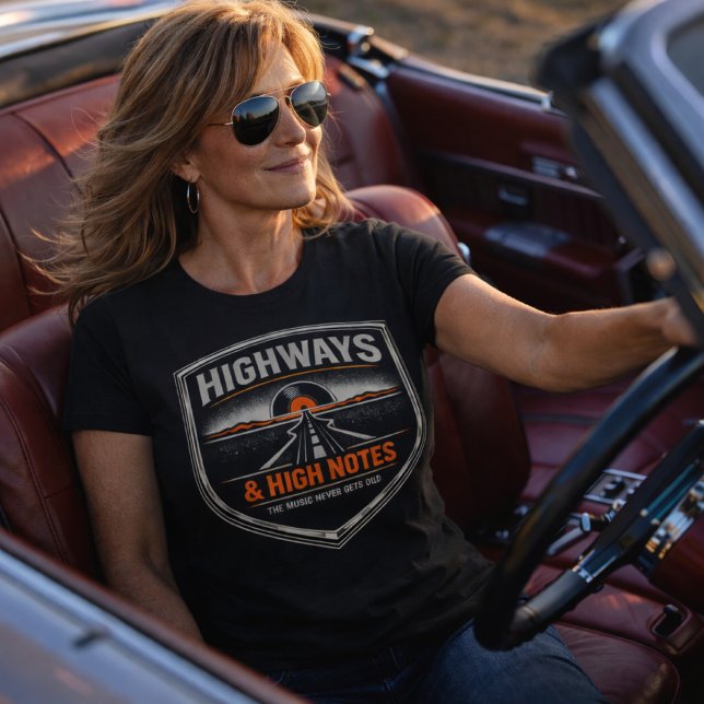 Camiseta Highways & High Notes – Chrome Revival (Criador carregado)
