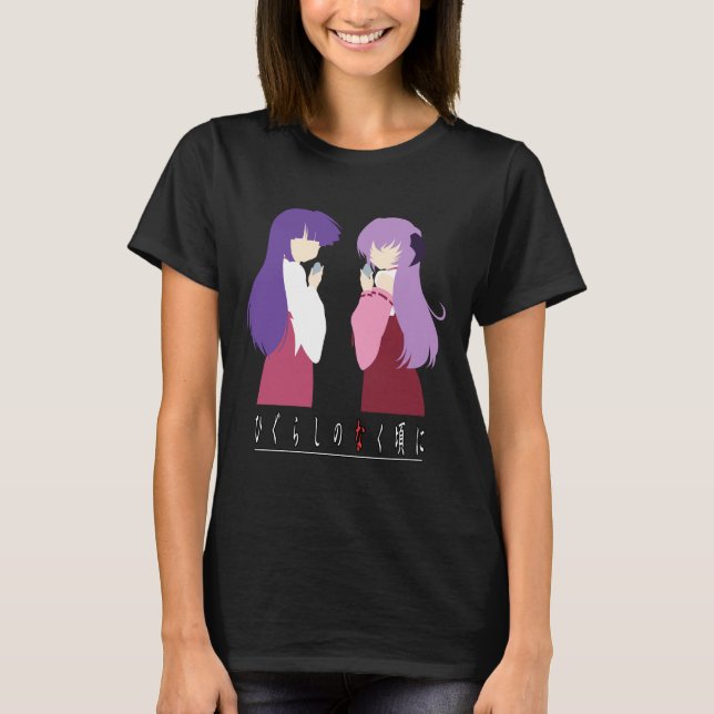 Camiseta Higurashi no Naku Koro ni - Furude Rika & Hanyuu (Frente)