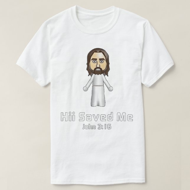 Camiseta Hii Me Salvou John 316 C (Frente do Design)