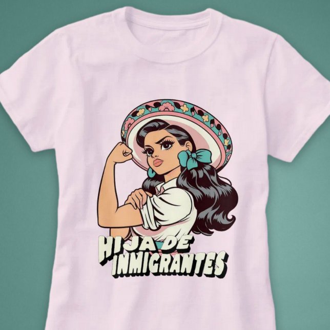 Camiseta Hija De Inmigrantes Cultura Mexicana (Hija De Inmigrantes Cultura Mexicana T-Shirt)