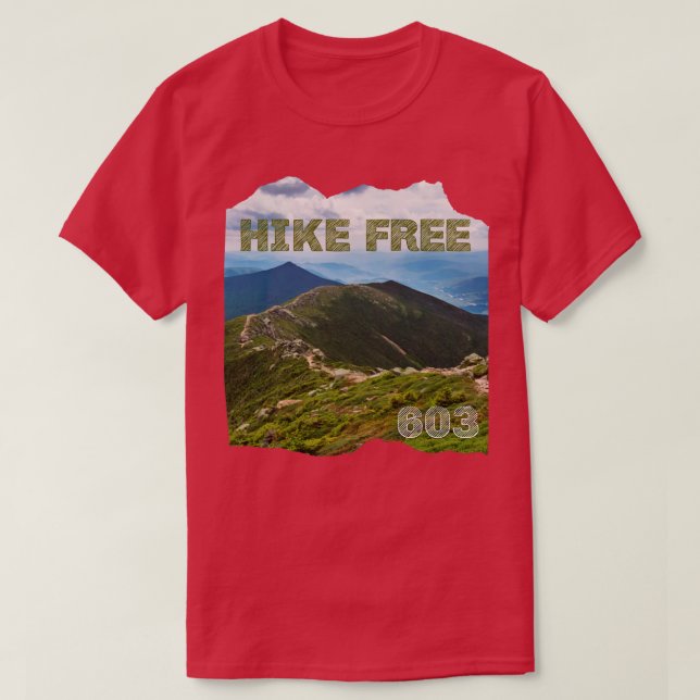 Camiseta Hike Free 603 Franconia Ridge (Frente do Design)