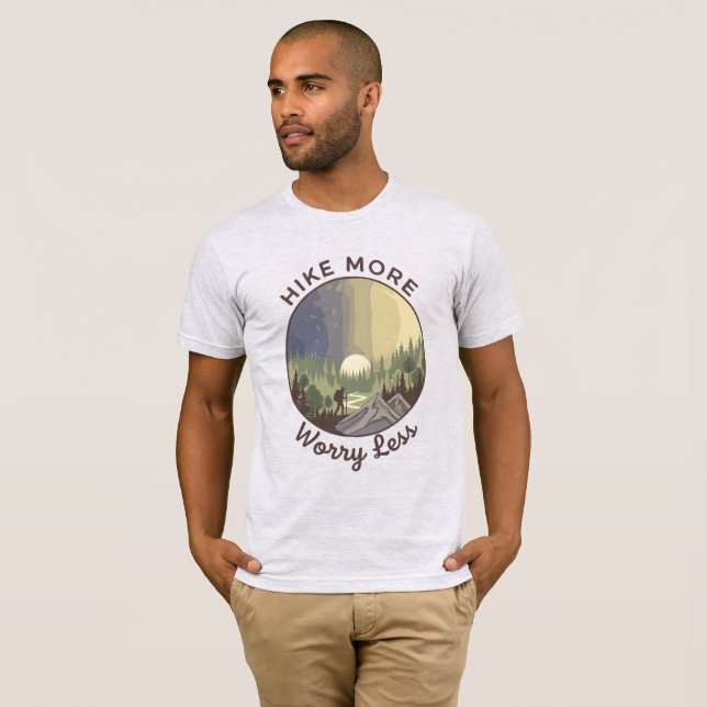 Camiseta Hike More Worry Less – Mindful Hiking (Frente Completa)