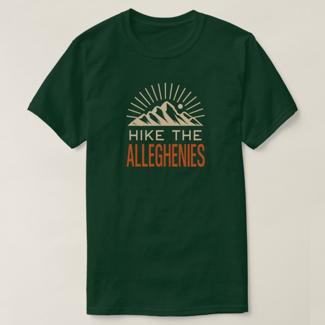 Camiseta Hike The Allegheny Mountains Sunburst (Frente do Design)