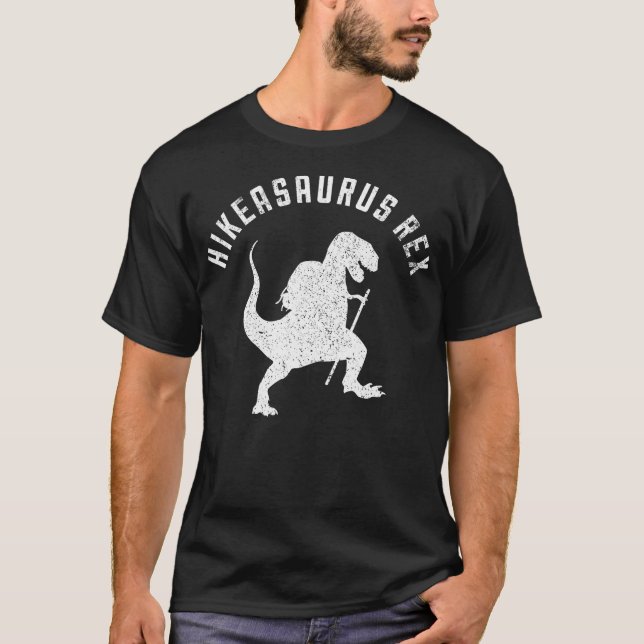 Camiseta Hikeasaurus Rex Funny Dinossaur T Rex Hiking (Frente)