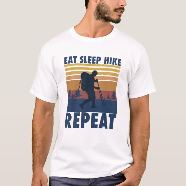 Camiseta Hiker A Falar Com O Presente Comer O Hike (Frente)