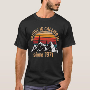 Camiseta Hiker Birthday 1971, Presente Engraçado