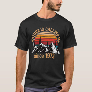 Camiseta Hiker Birthday 1973, Presente Engraçado