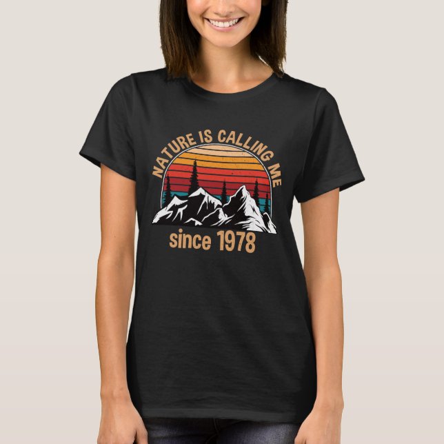 Camiseta Hiker Birthday Gift 1978 (Frente)