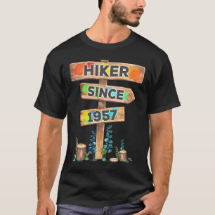 Camiseta Hiker Desde 1957, Amo Caminhava Aniversário